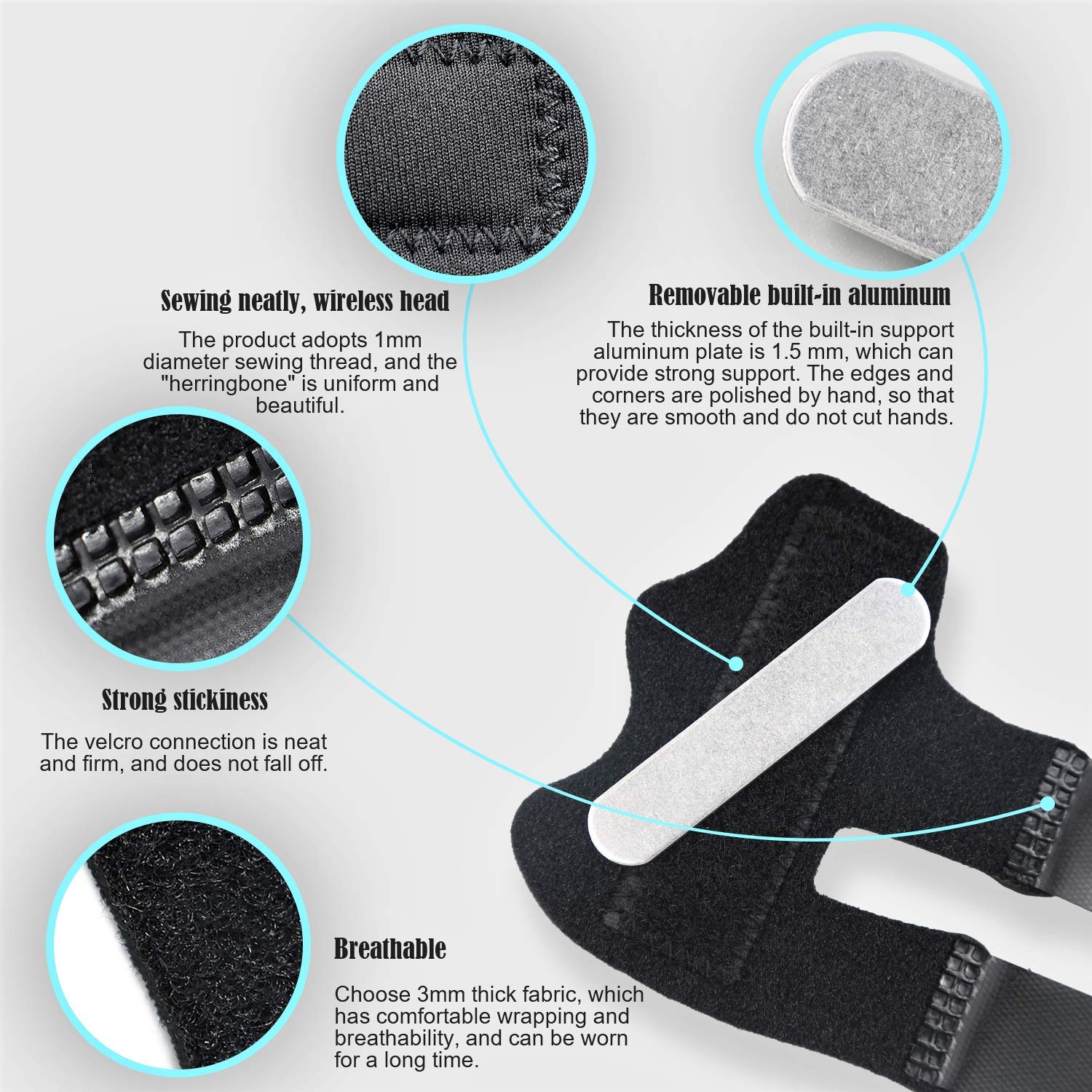4 Pcs Trigger Finger Splints/Brace for Knuckle Immobilization,Broken Protector and Straightening Arthritis Relief,Pain Relief,Fits Index,Middle, Ring Fingers - Image 3
