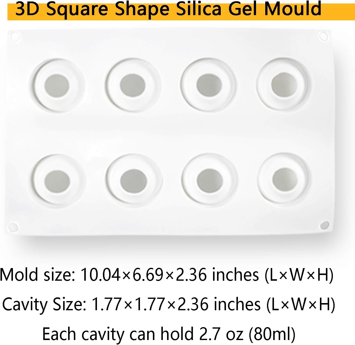 Easter Egg Silicone Mold for Baking Chocolate Easter Eggs, Mousse Cake, Jello, CheeseCake, Ice Cream, Dessert, Cake Decoration Mold (8-Cavity) - Image 2