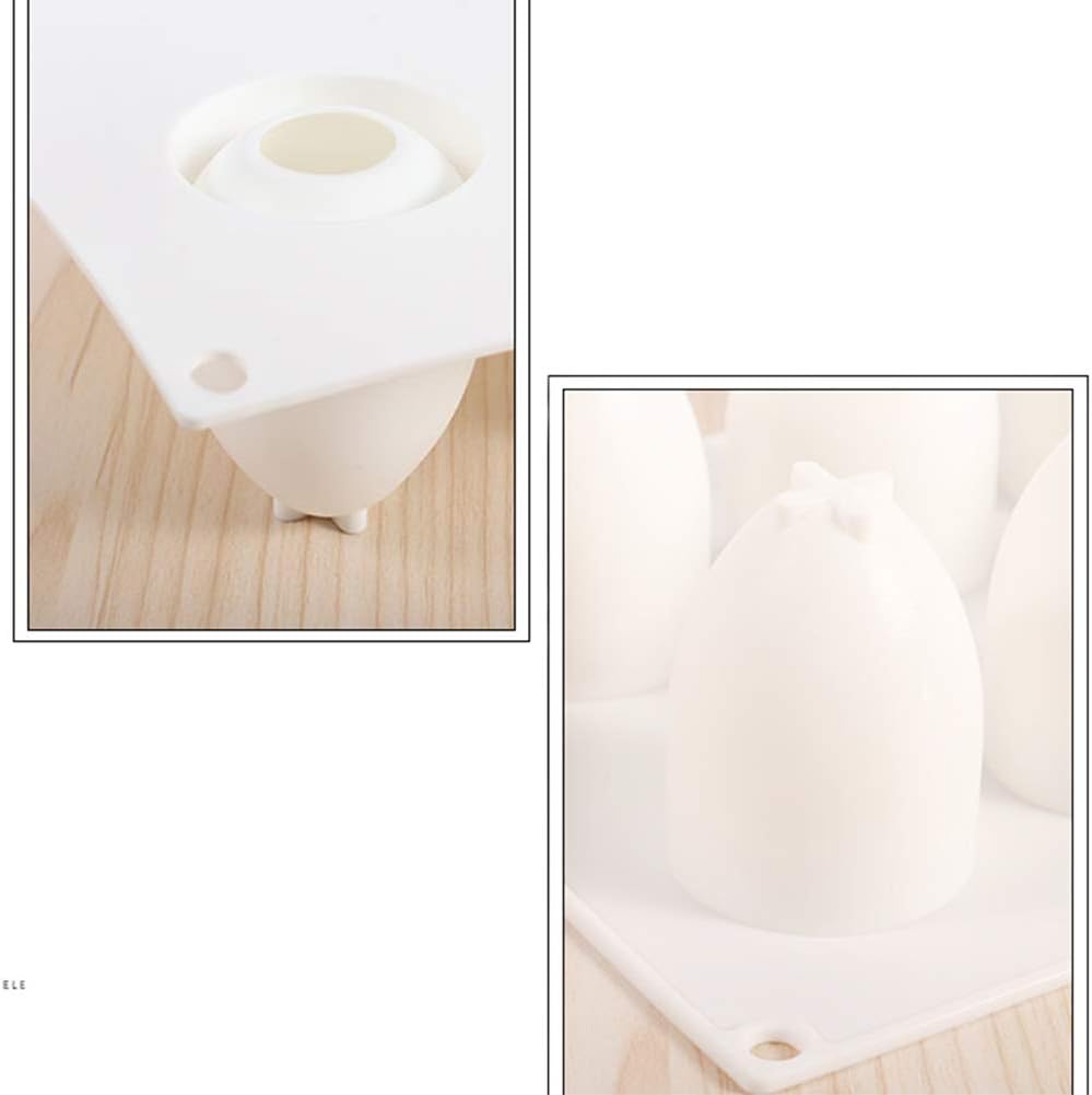 Easter Egg Silicone Mold for Baking Chocolate Easter Eggs, Mousse Cake, Jello, CheeseCake, Ice Cream, Dessert, Cake Decoration Mold (8-Cavity) - Image 3
