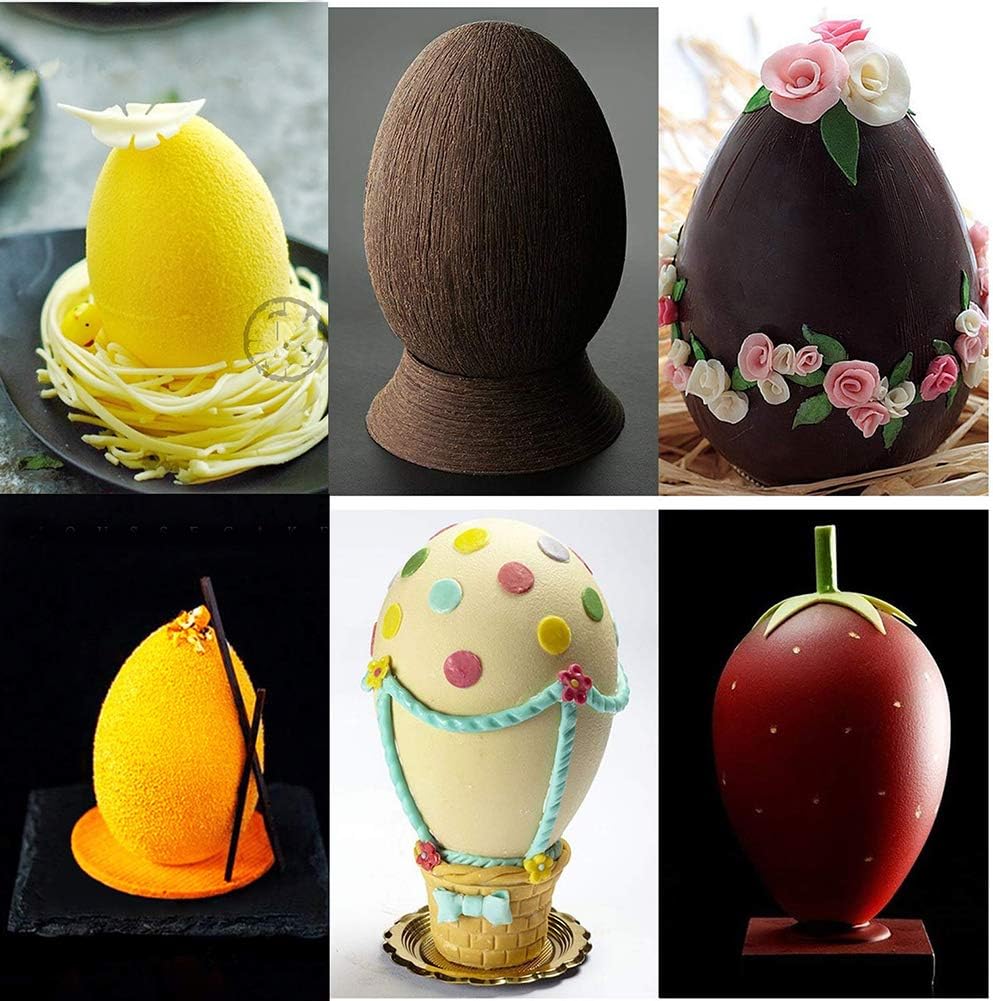 Easter Egg Silicone Mold for Baking Chocolate Easter Eggs, Mousse Cake, Jello, CheeseCake, Ice Cream, Dessert, Cake Decoration Mold (8-Cavity) - Image 7