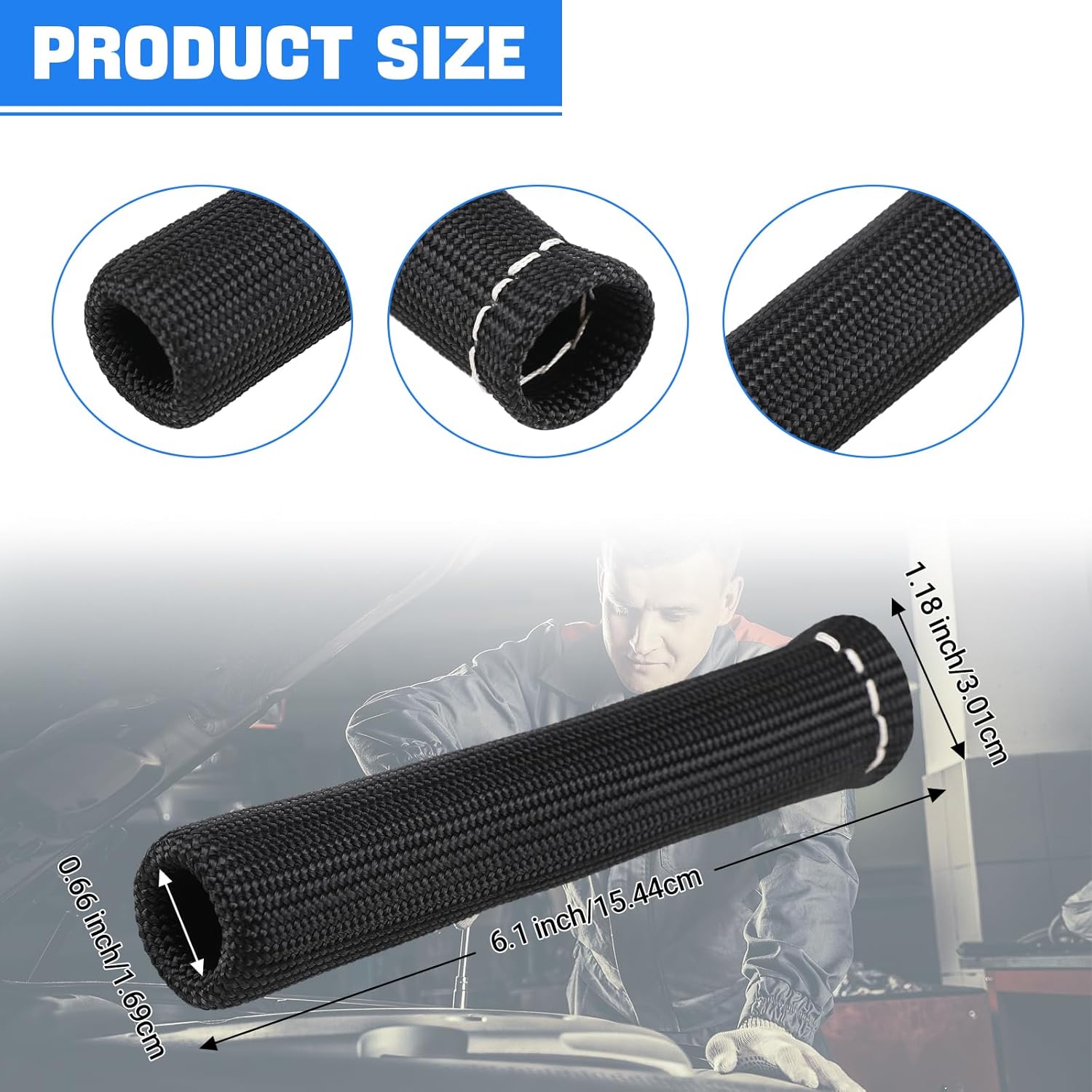 Spark Plug Wire Heat Shield Sleeve 2500° Spark Plug Boot Protector Boots Wrap for SBC BBC 350 454 8PCS Plug Wire Covers - Image 6