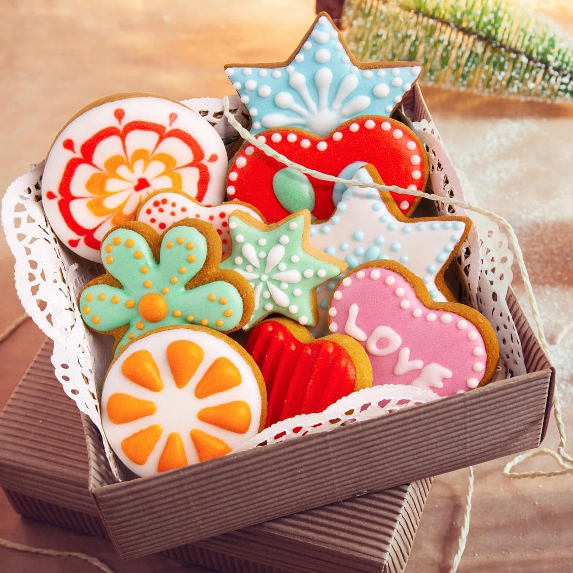Metal Cookie Cutters Set 12 Pieces, Stainless Steel 3 Heart Cookie Cutters, 3 Star Cookie Cutters, 3 Flower Cookie Cutters, 3 Round Cookie Cutters for Valentine's Day Christmas Holiday - Image 7