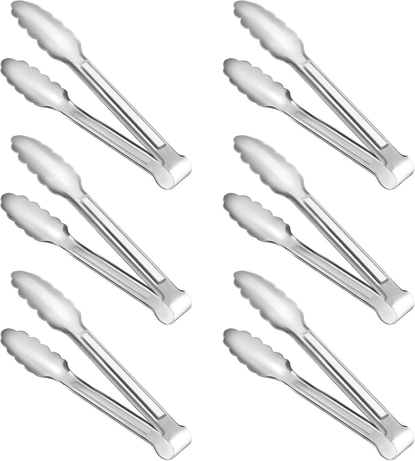 6 Pack Serving Tongs Kitchen Tongs, Buffet Tongs, Stainless Steel Food Tong Serving Tong, small tongs - Image 1