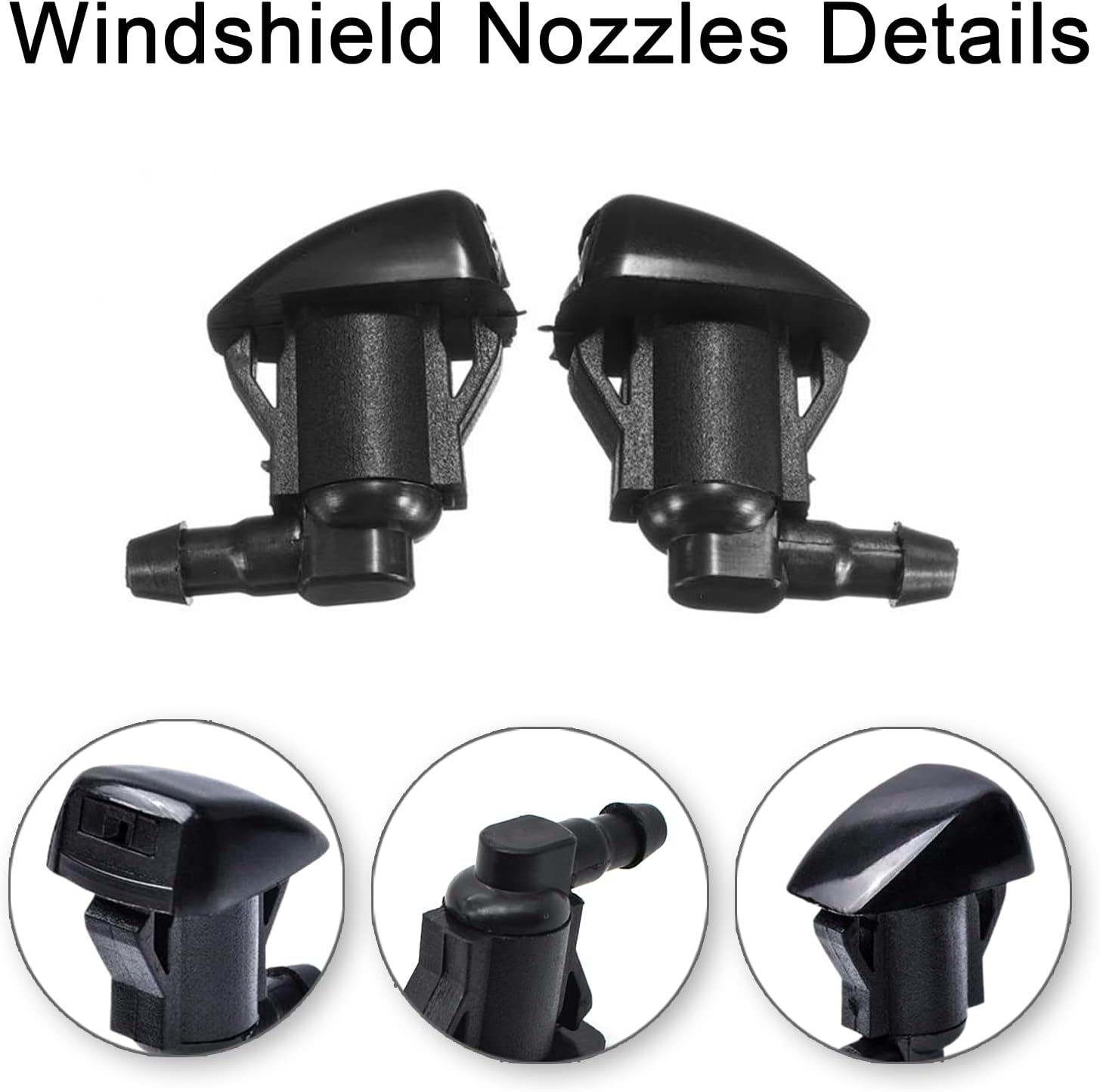 Toyota Windshield Washer Nozzles Kit - Replaces OEM #85381-AE020, Fits 04-10 Sienna, 05-12 Corolla, 04-08 Solara, 00-05 Tundra - Image 2