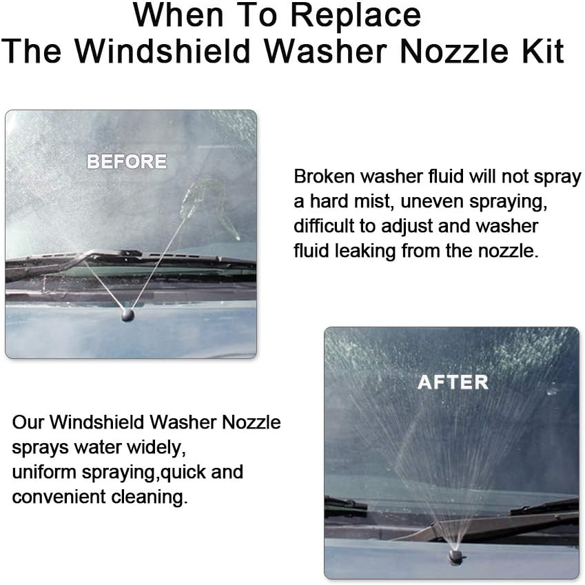 Toyota Windshield Washer Nozzles Kit - Replaces OEM #85381-AE020, Fits 04-10 Sienna, 05-12 Corolla, 04-08 Solara, 00-05 Tundra - Image 5