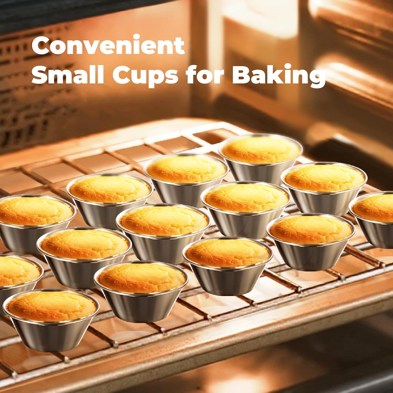 [12 Pack] 1.5 oz Stainless Steel Dipping Sauce Cups, Reusable Metal Ramekins, Commercial Grade Condiment Bowls, Individual Portion Cups, Small Round Au Jus for Home, Restaurant - Image 6