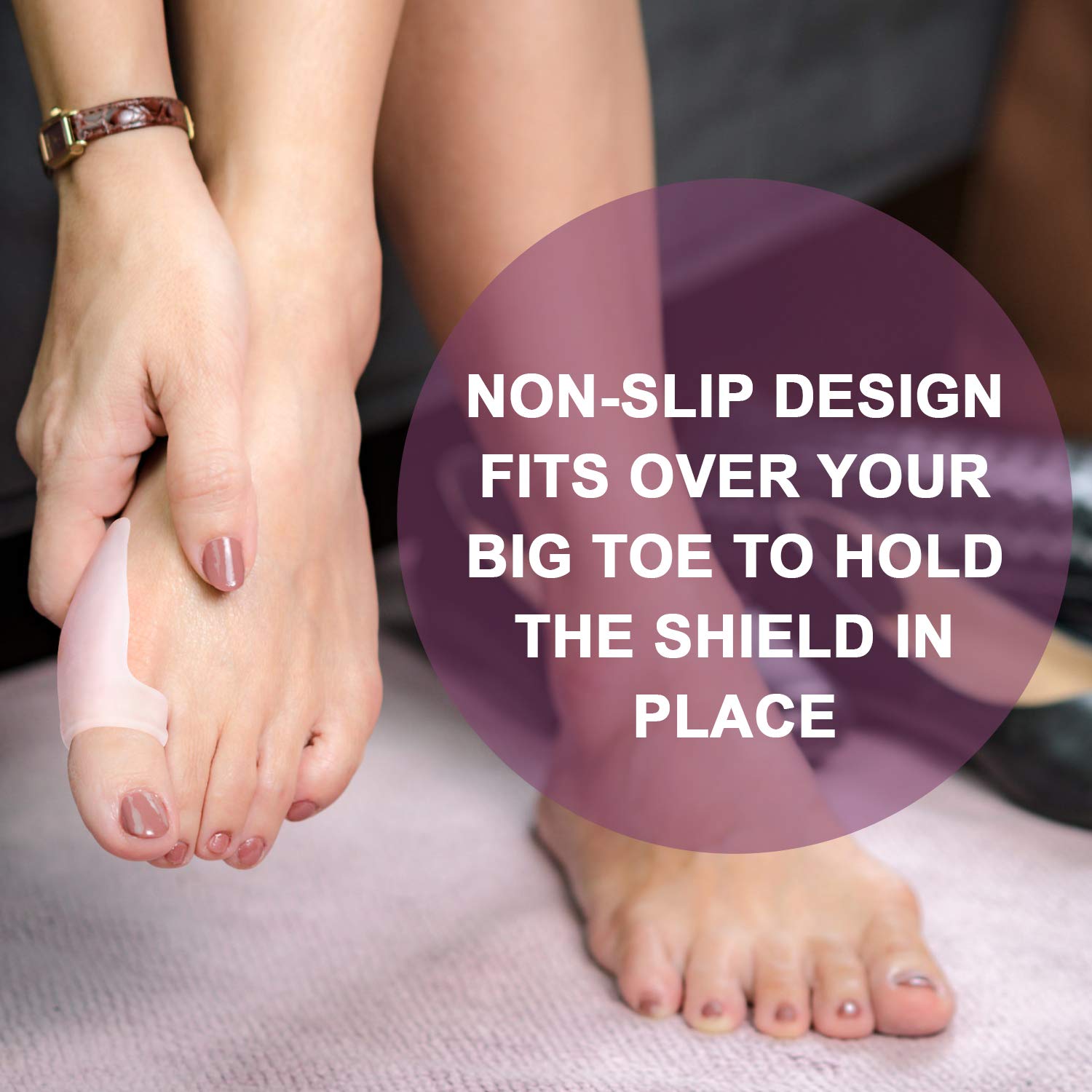 Gel Bunion Protector Shield, 10 Pack of Bunion Pads and Cushions, Bunion Guard for Big Toe, Relieve Foot Pain from Friction, Rubbing and Pressure - Clear - Image 5