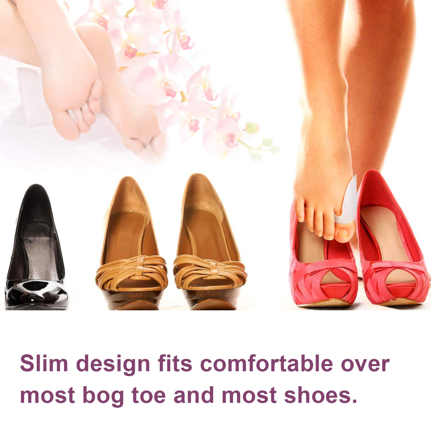 Gel Bunion Protector Shield, 10 Pack of Bunion Pads and Cushions, Bunion Guard for Big Toe, Relieve Foot Pain from Friction, Rubbing and Pressure - Clear - Image 6
