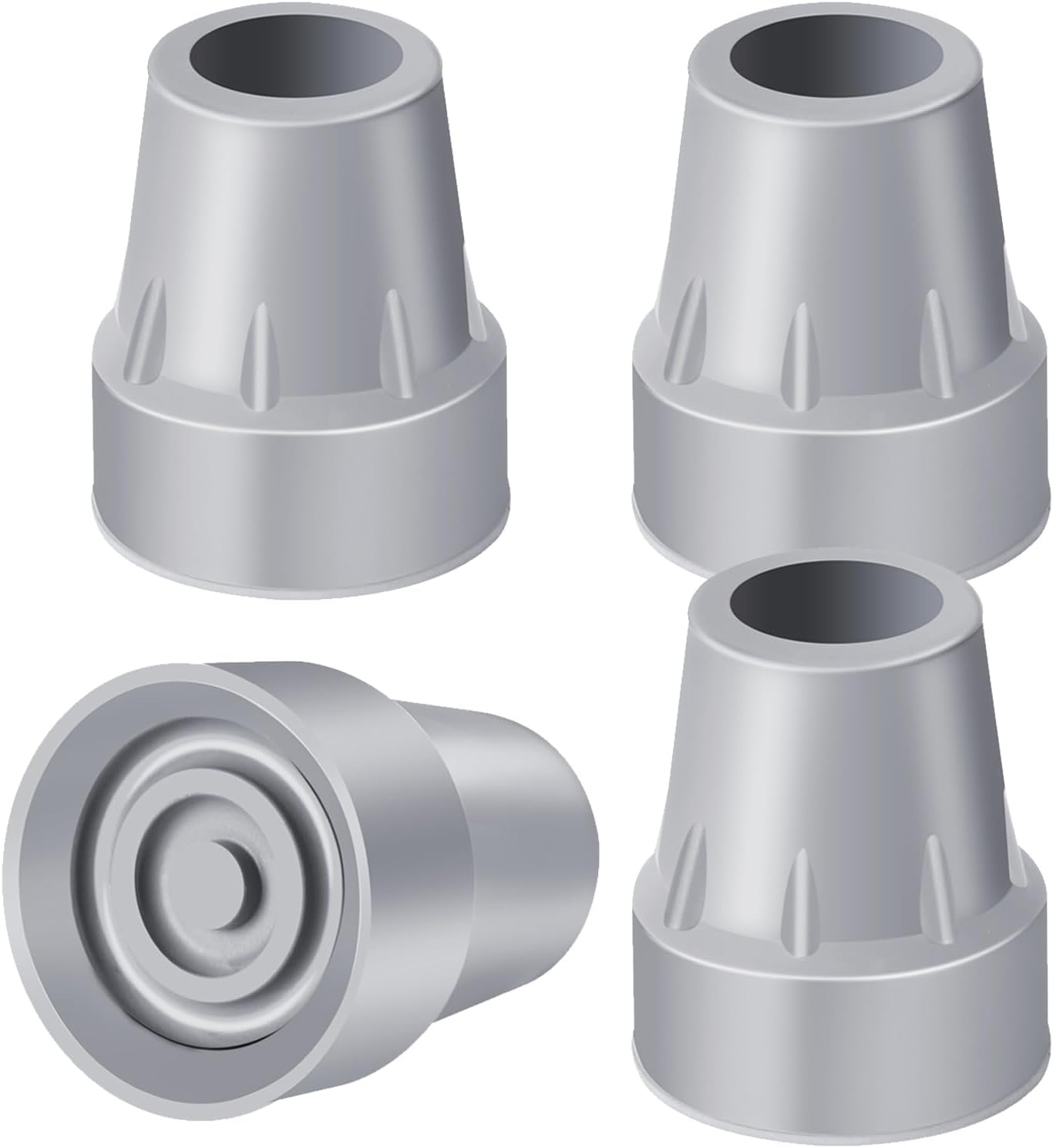 Crutch Tips 7/8 Inch Upgrade Heavy Duty Rubber Crutch Accessories Replacement Rubber Cane Tips, 4-Pack - Image 1