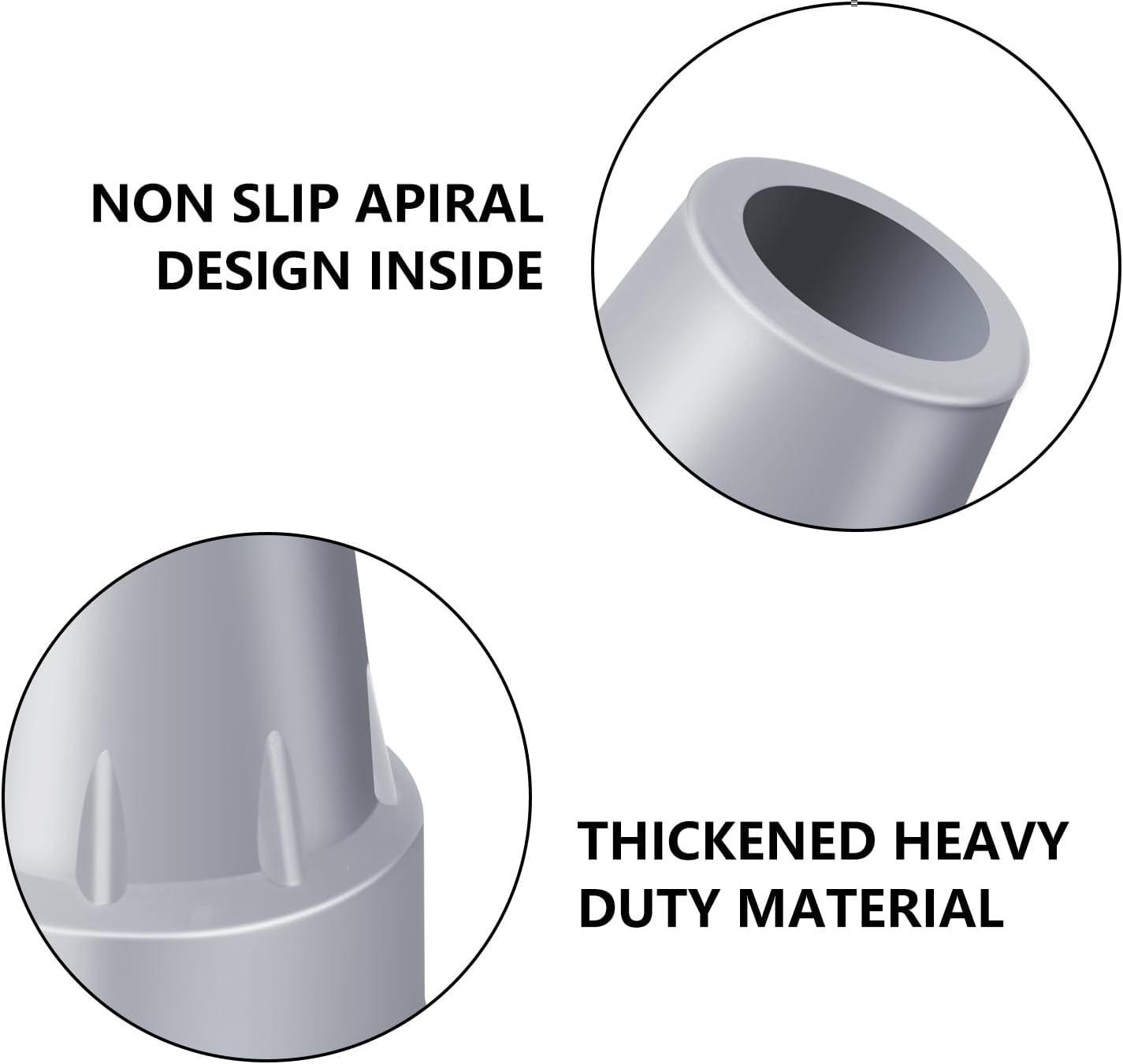 Crutch Tips 7/8 Inch Upgrade Heavy Duty Rubber Crutch Accessories Replacement Rubber Cane Tips, 4-Pack - Image 3