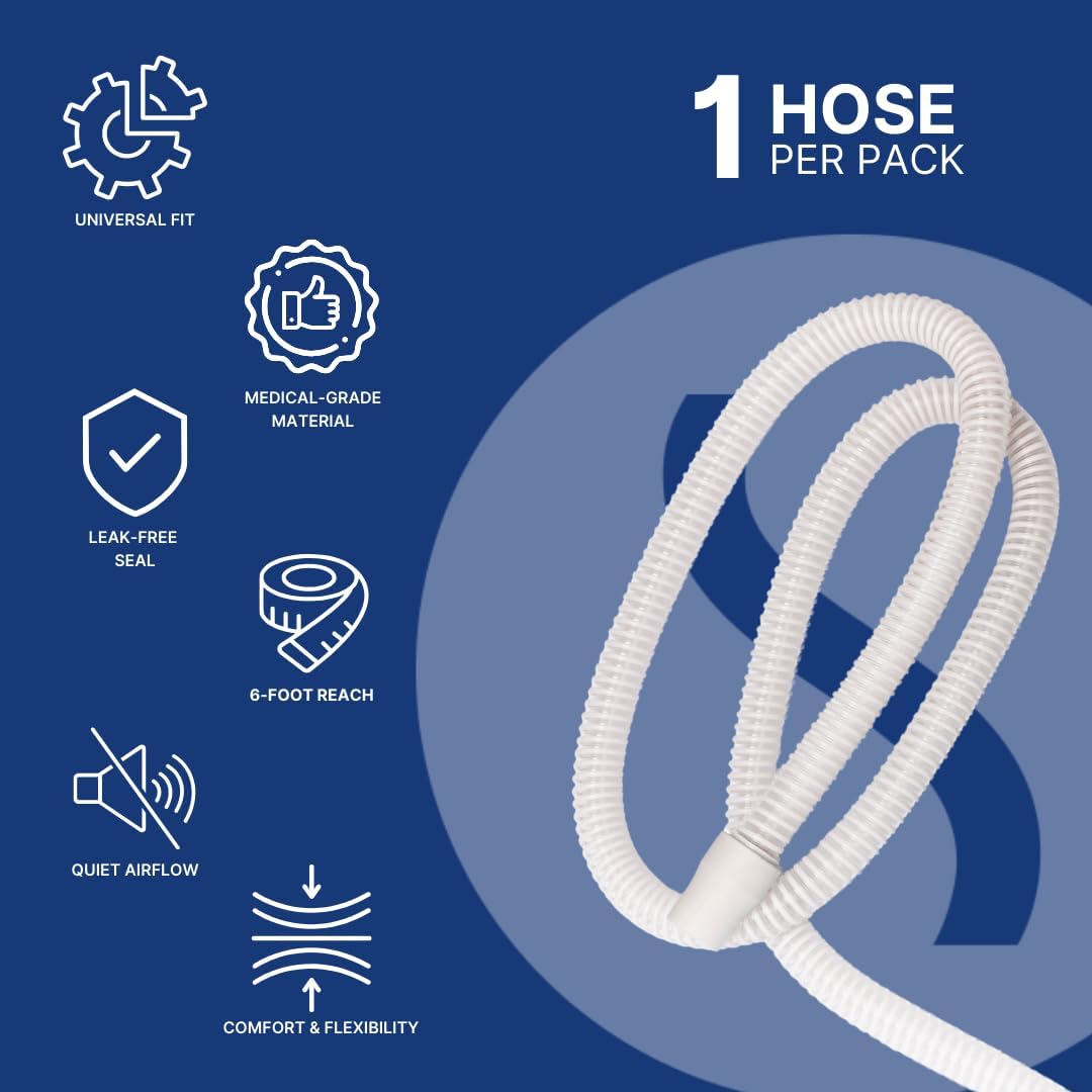 CPAP Hose Universal Tubing (6 ft) – Compatible with CPAP, BiPAP, and BiLevel Machines – Minimizes Mask Leaks, Reduces Discomfort – Durable, Flexible, and Designed for Restful Sleep - Image 2