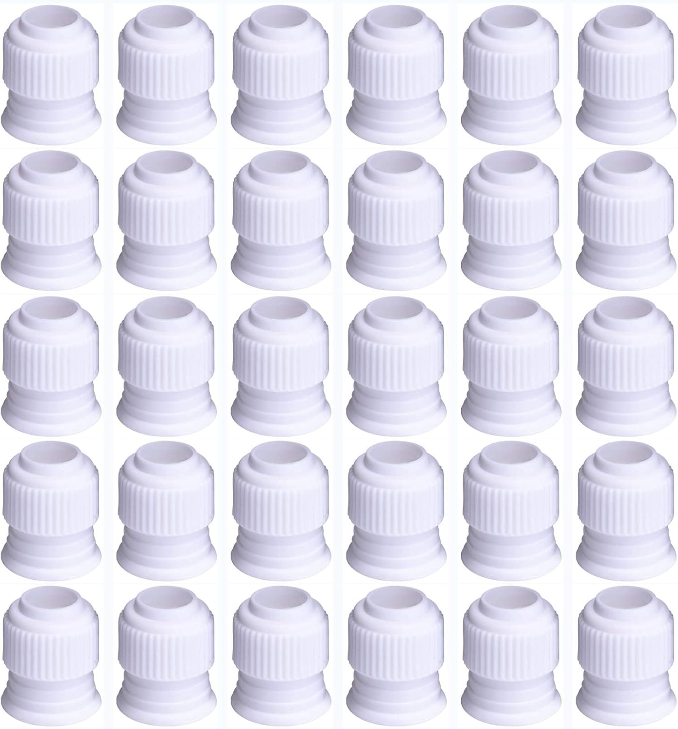 30 Pieces Coupler Piping Bag Plastic Standard Couplers Cake Decorating Pipe Tip for Frosting Icing Nozzles (1.2 x 1 Inch) - Image 1