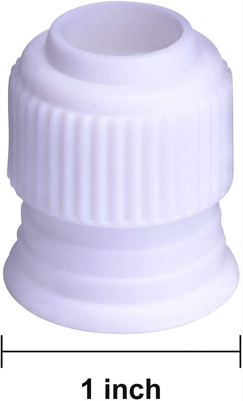 30 Pieces Coupler Piping Bag Plastic Standard Couplers Cake Decorating Pipe Tip for Frosting Icing Nozzles (1.2 x 1 Inch) - Image 3