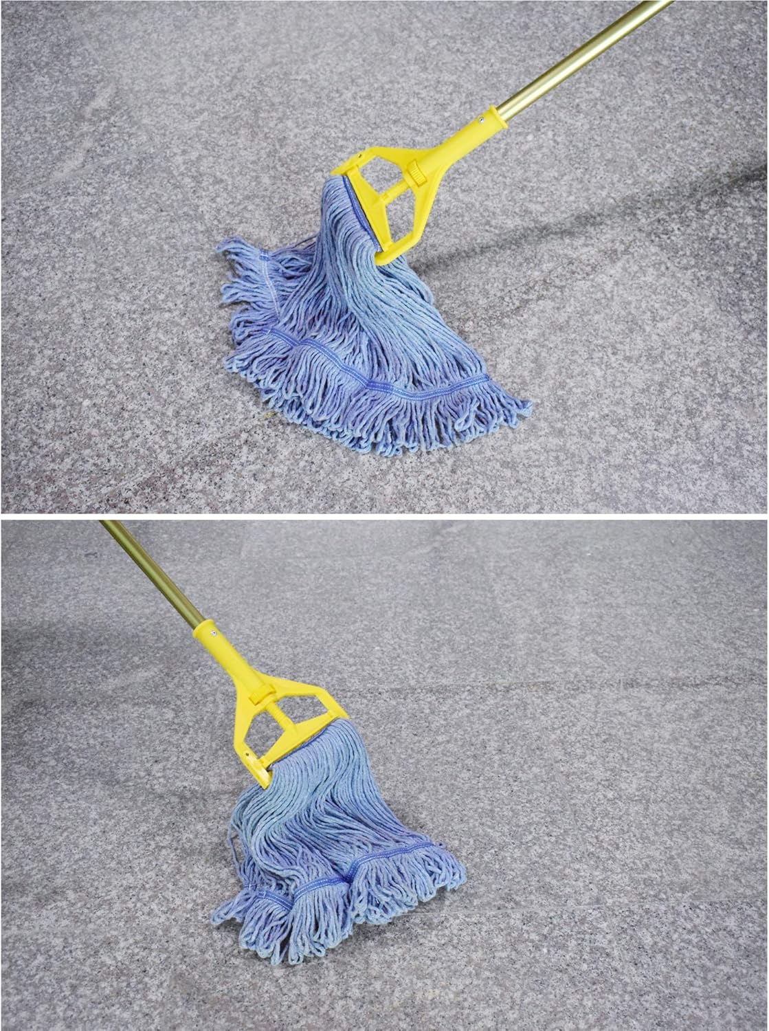 String Mop Heads Replacement Heavy Duty Commercial Grade Blue Cotton Looped End Wet Industrial Cleaning Mop Head Refills (4, Medium) - Image 7