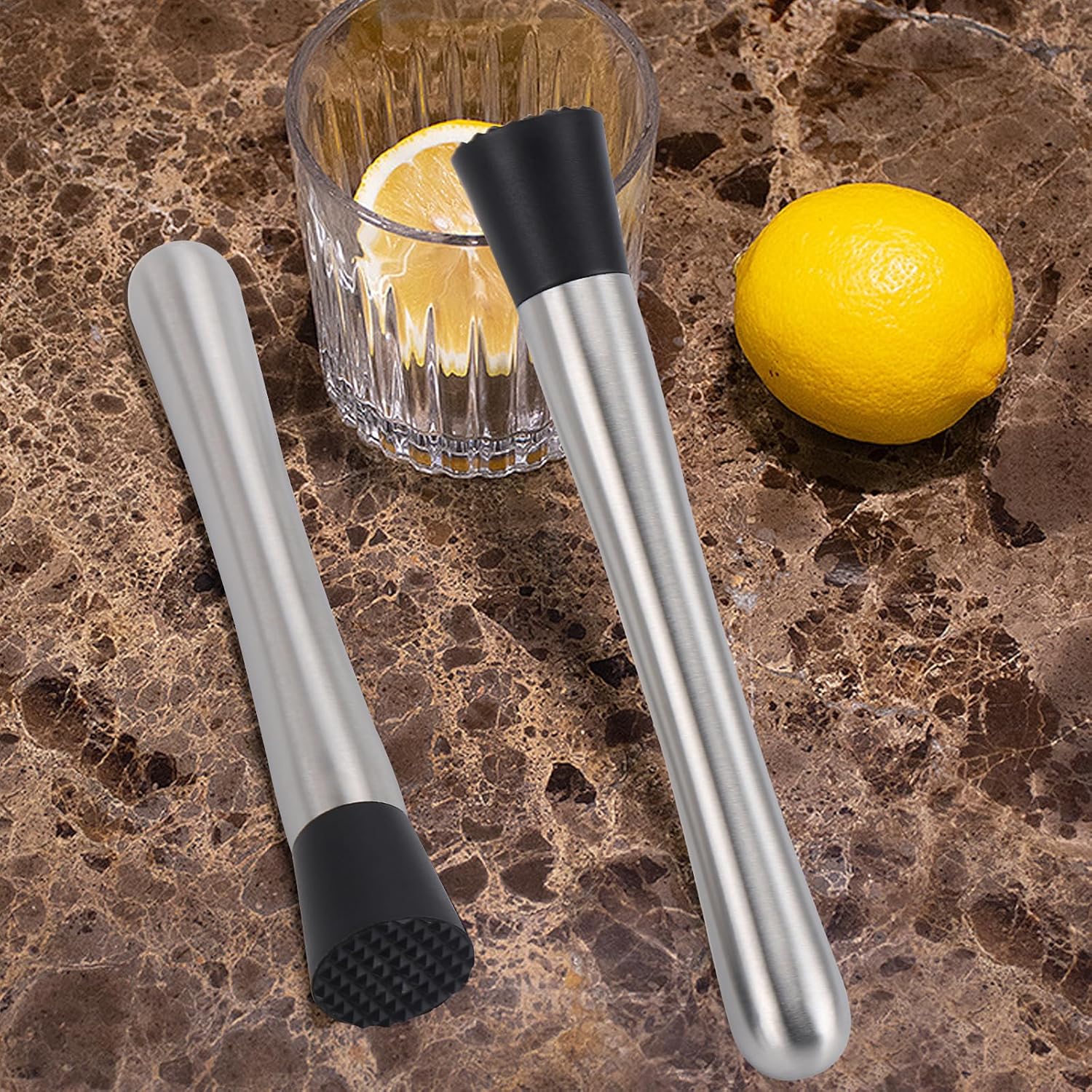 4 Pack Muddlers for Cocktail 304 Stainless Steel Fruit Crusher 8.3