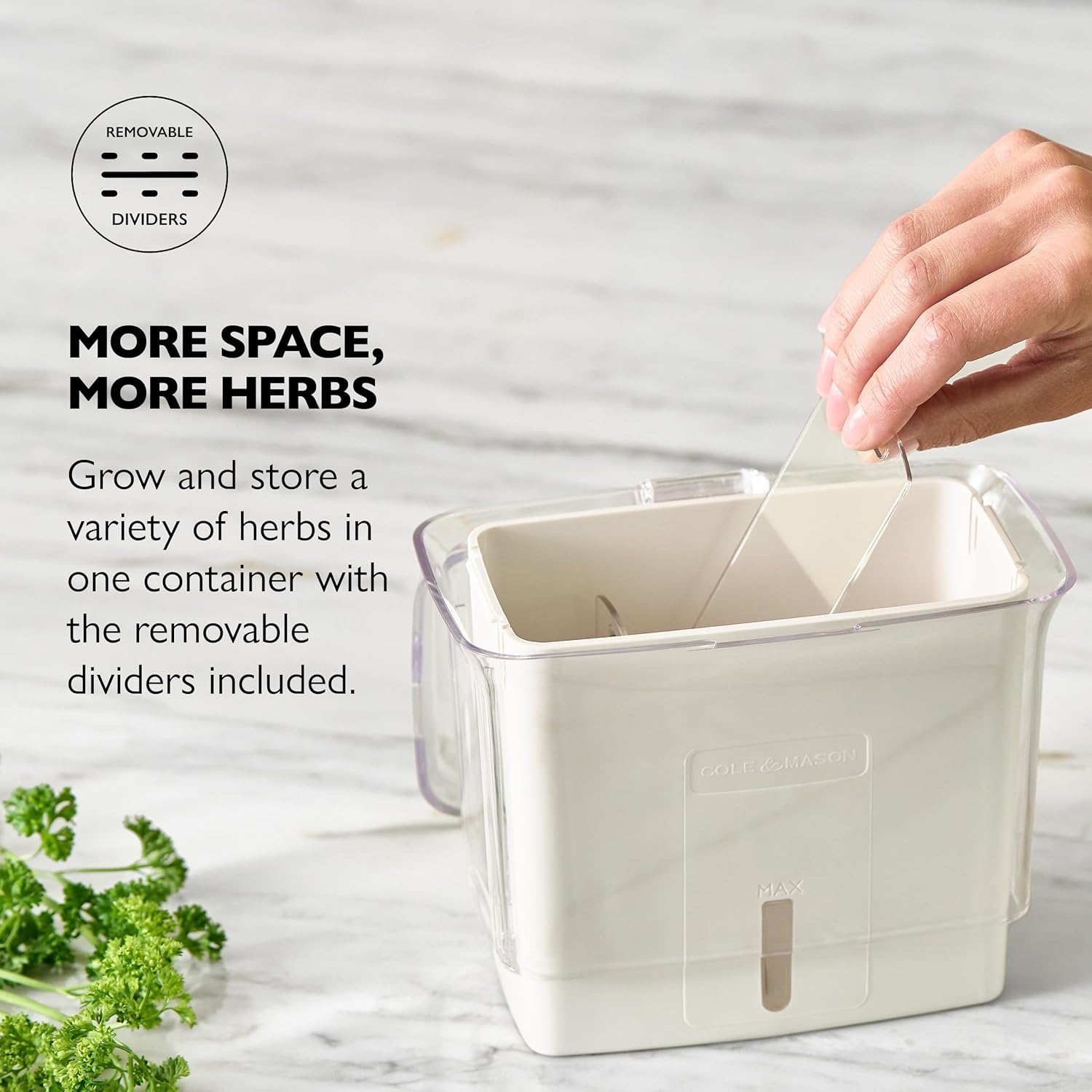 Fresh Herb Keeper - Acrylic Storage Container for Refrigerator - Storage for Herbs & Vegetables for Fridge - Fresh Herb Keeper - Image 4