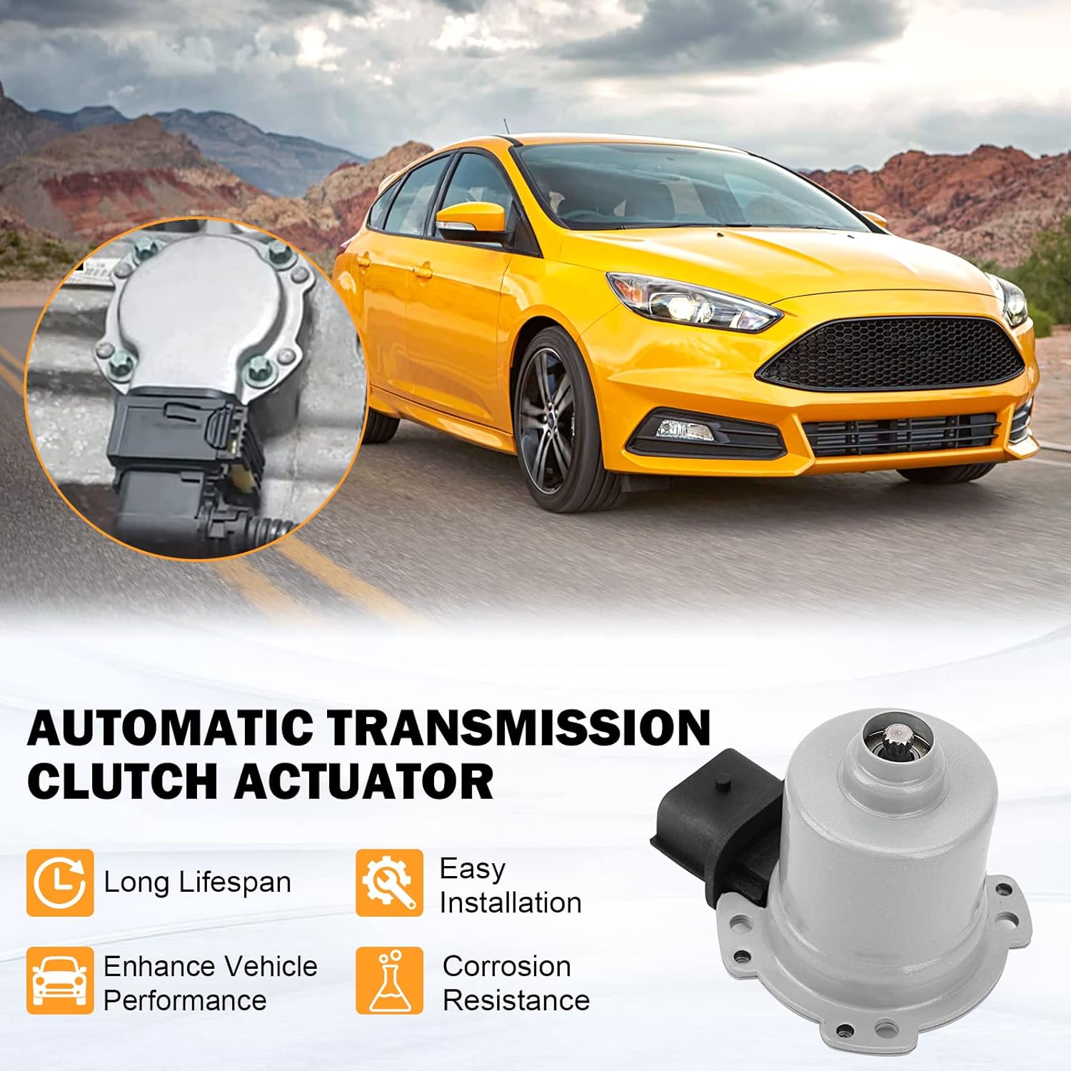 2PCS AE8Z-7C604-A Automatic Transmission Clutch Actuator A and B for 2012-2017 Ford Focus SE SEL, 11 12 13 14 15 16 17 Ford Fiesta Trans Clutch Actuator Replaces Ford AE8Z7C604A, AE8Z7C604 - Image 2
