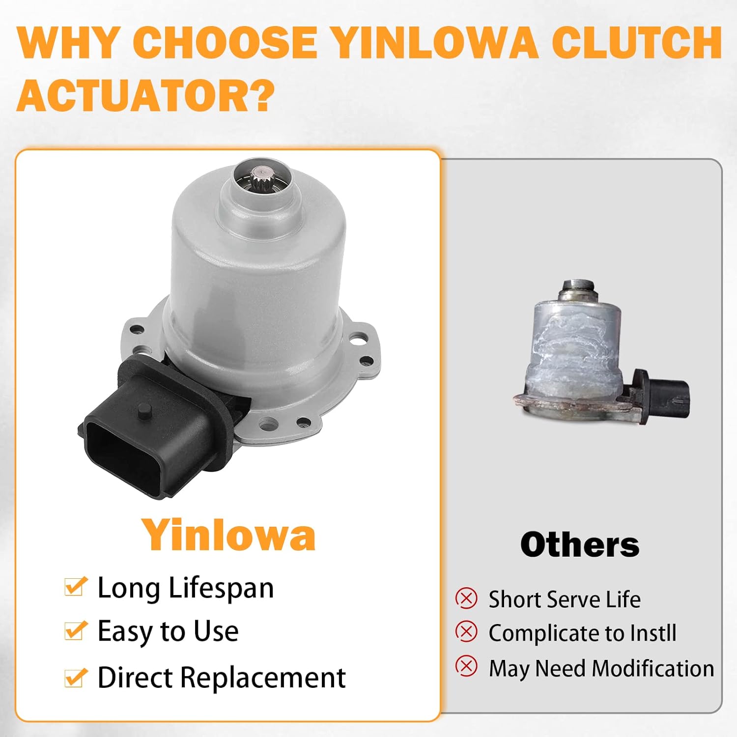 2PCS AE8Z-7C604-A Automatic Transmission Clutch Actuator A and B for 2012-2017 Ford Focus SE SEL, 11 12 13 14 15 16 17 Ford Fiesta Trans Clutch Actuator Replaces Ford AE8Z7C604A, AE8Z7C604 - Image 8