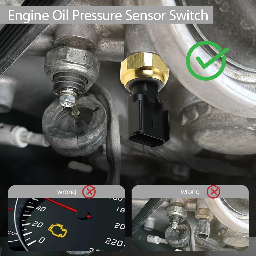 Engine Oil Pressure Sensor Switch, Oil Sending Unit, Engine Oil Pressure Sensor Sender Switch Compatible with Dodge, Jeep, Chrysler, Ram, Replace 5149064AA, 5149062AA, 56028807AB - Image 5