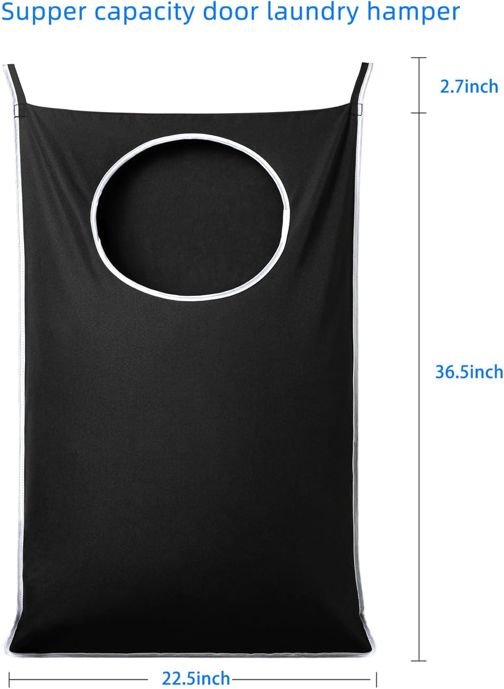 2 Pack XL Hanging Laundry Hamper, Extra Large Tear-Resistant Door Organizer with 2 Hook Types, Space-Saving Laundry Bag (36.5