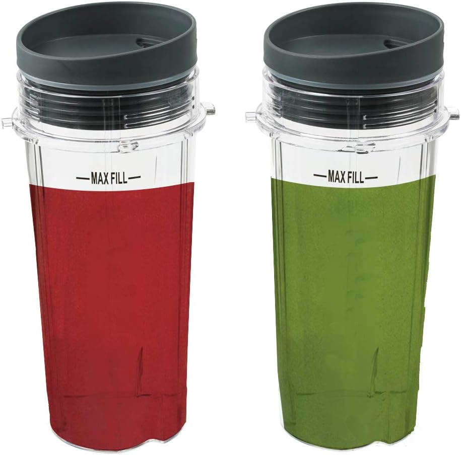 Blender Cups Fit for Ninja, Replacement Parts 16OZ Cups with Lids, Blender Accessories Compatible with Nutri Ninja Auto IQ Series BL620C BL660 BL740 BL780 QB3000 (2 Pack) - Image 5