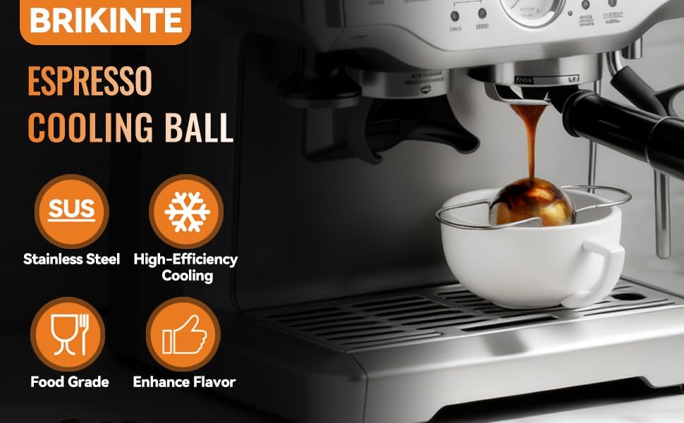 2 Pack Espresso Frozen Ball for Espresso Coffee, Stainless Steel Espresso Chilling Ball Espresso Cooler Espresso Machine Accessories - Image 8