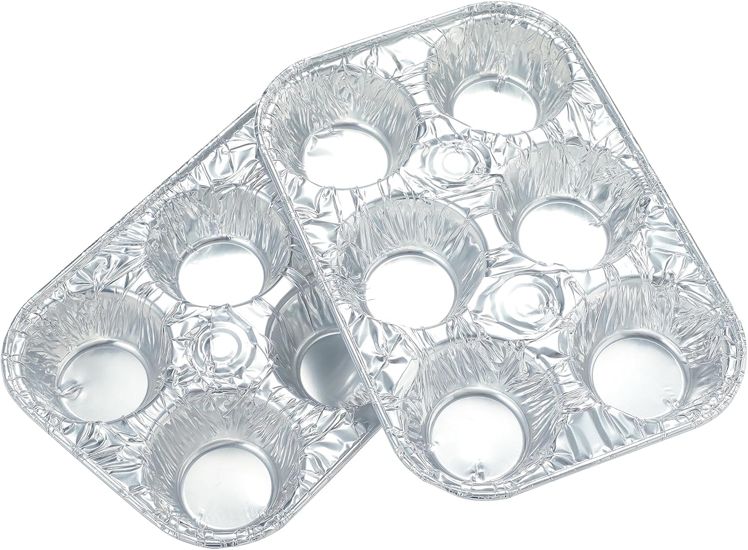 (10pack Muffin Pan 6-Cup Cupcake Aluminum Pans Favorite Muffin Tin Size for Baking Cupcakes Muffins and Mini Pies - Standard Size - Image 2