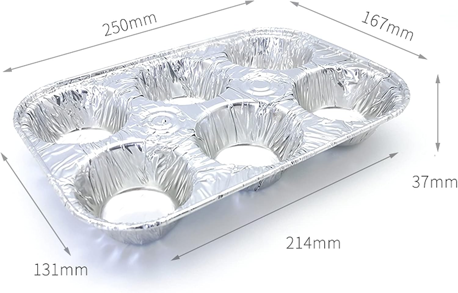 (10pack Muffin Pan 6-Cup Cupcake Aluminum Pans Favorite Muffin Tin Size for Baking Cupcakes Muffins and Mini Pies - Standard Size - Image 3