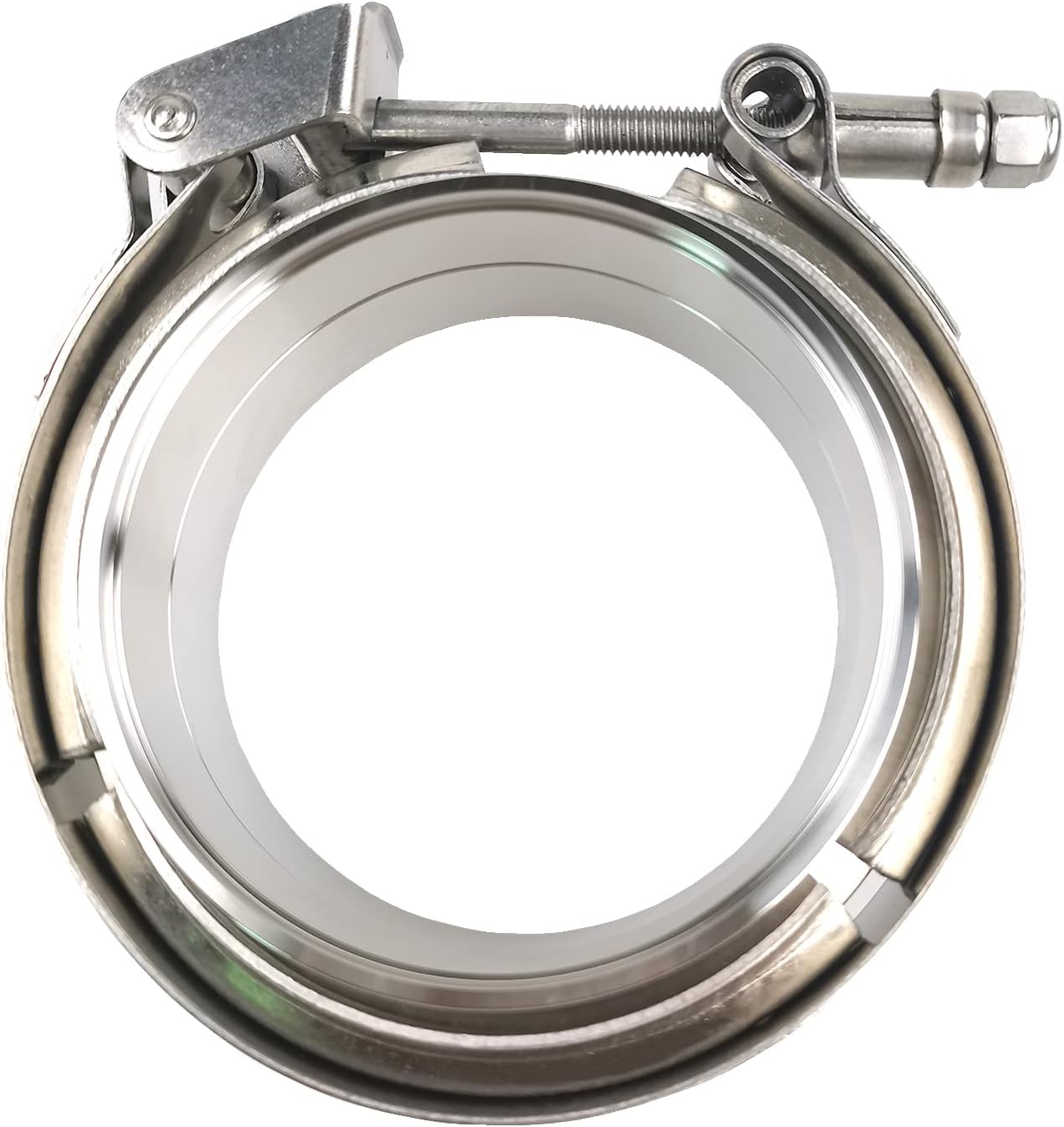 2 X 3 inch Quick Release V Band Clamp with Male Female Flanges 304 Stainless Steel for Turbo Downpipes, 2 Pack - Image 4