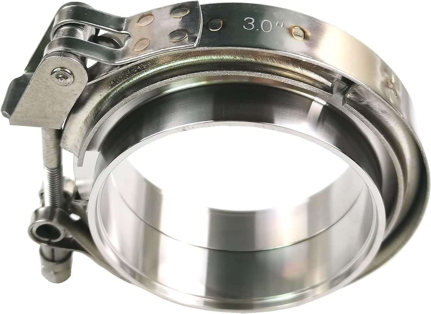 2 X 3 inch Quick Release V Band Clamp with Male Female Flanges 304 Stainless Steel for Turbo Downpipes, 2 Pack - Image 5