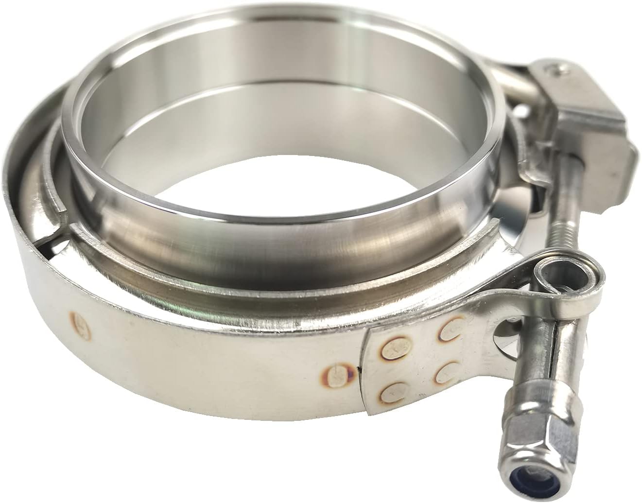 2 X 3 inch Quick Release V Band Clamp with Male Female Flanges 304 Stainless Steel for Turbo Downpipes, 2 Pack - Image 7