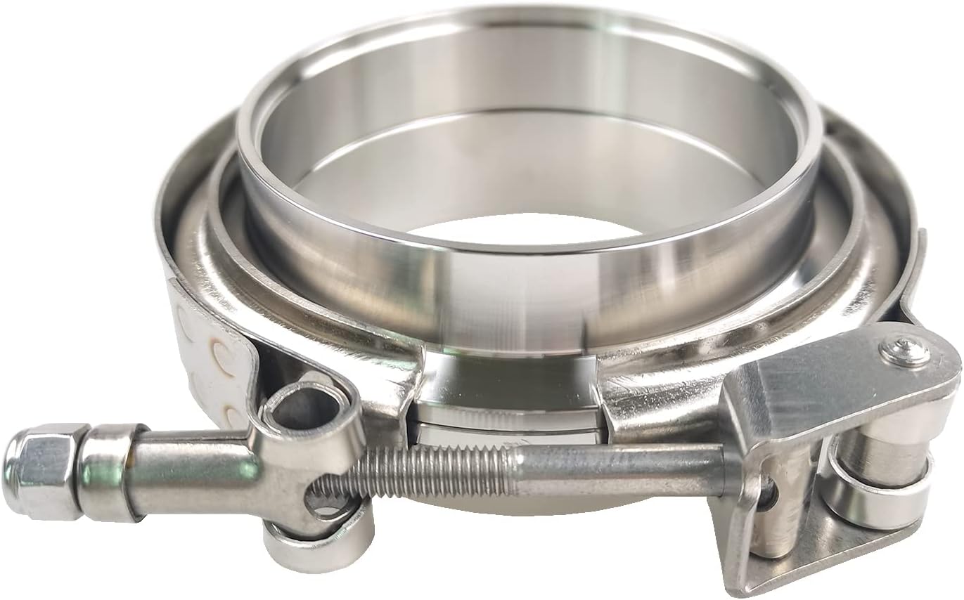 2 X 3 inch Quick Release V Band Clamp with Male Female Flanges 304 Stainless Steel for Turbo Downpipes, 2 Pack - Image 8