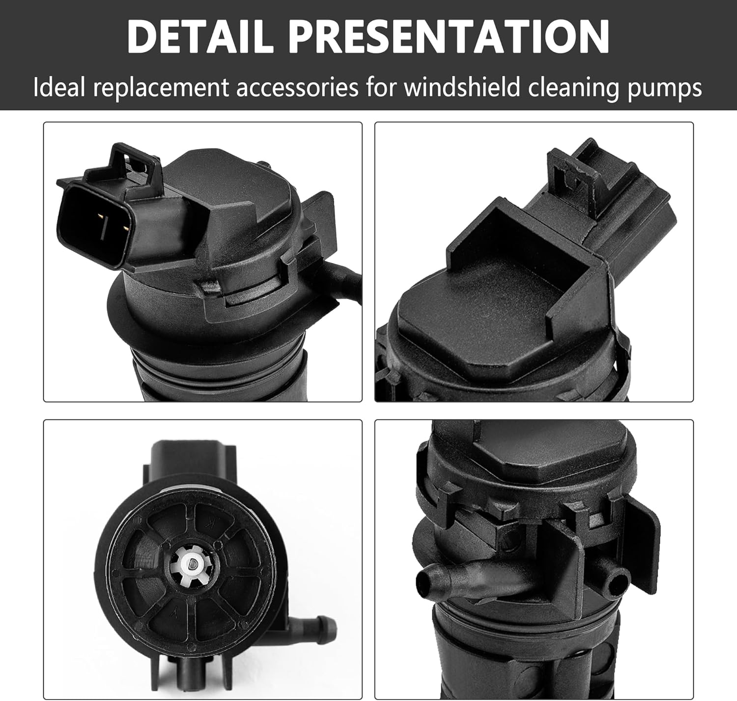 Windshield Washer Pump Replacement OEM#85330-60190,85330-AE010 with Grommet,Windshield Wiper Pump Compatible with Toyota Lexus Mazda Honda,Standard Windshield Washer Fluid Pump(for Toyota) - Image 4