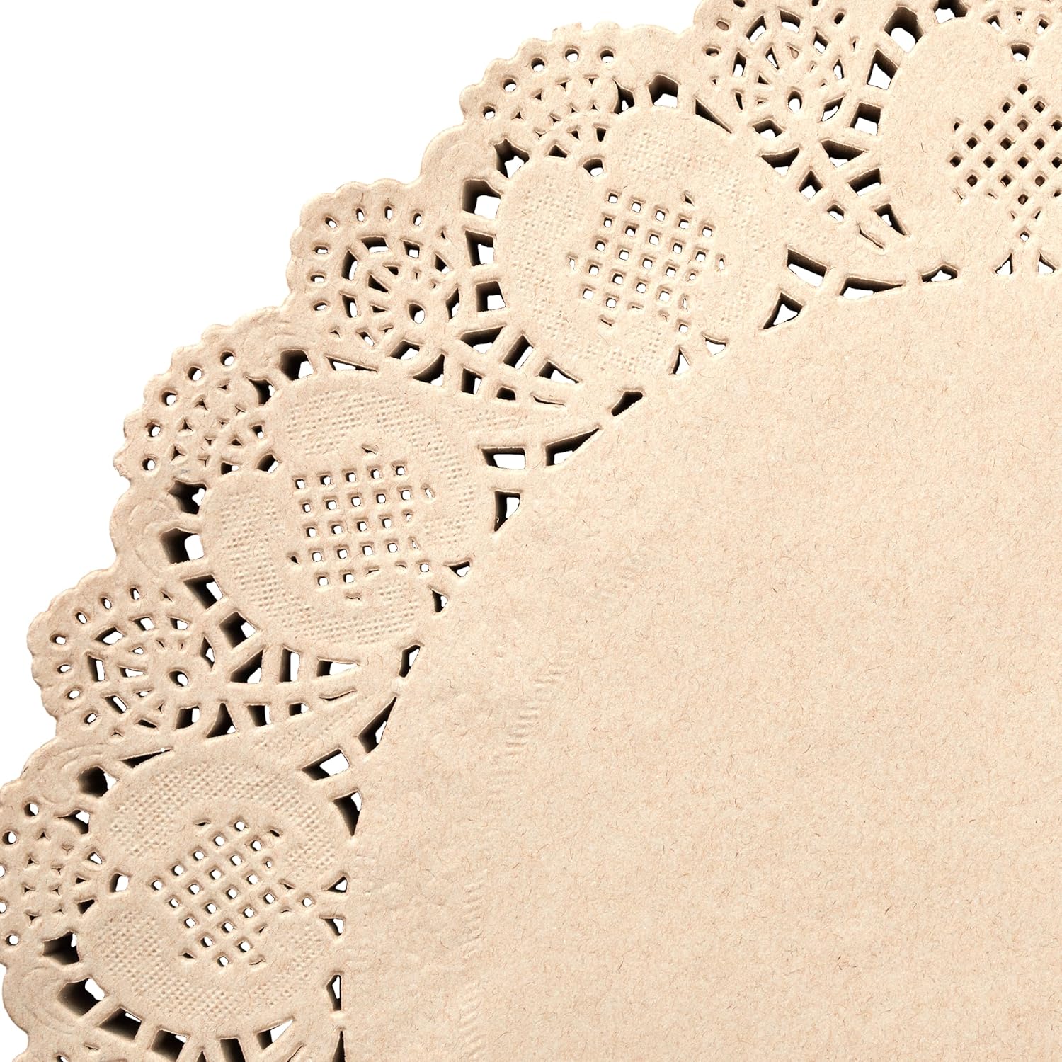 Paper Placemats - 12-Inch Round, Brown, 250 Count - Disposable Placemats & Lace Doilies - Paper Chargers for Dinner Plates - Tea Party Decorations & Wedding Table Decor - Image 6