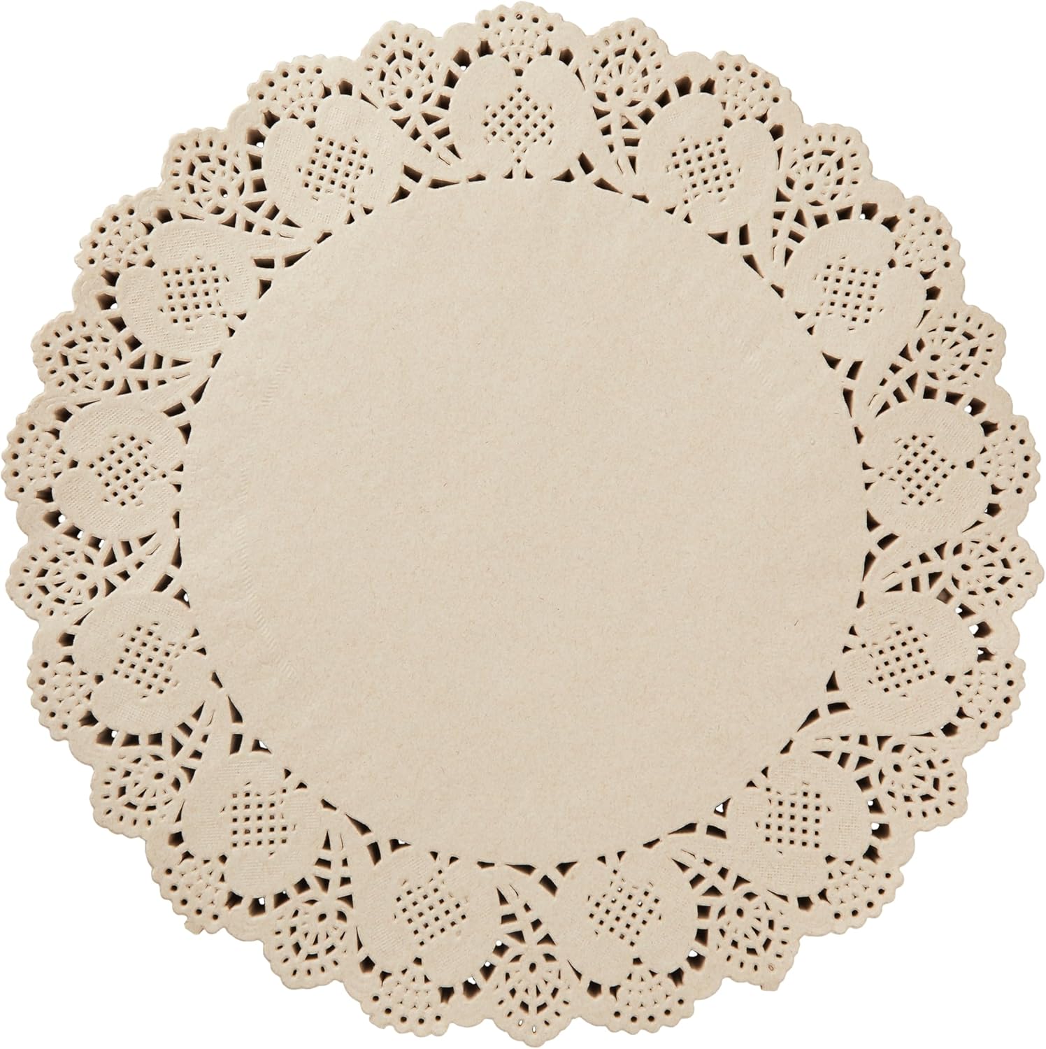 Paper Placemats - 12-Inch Round, Brown, 250 Count - Disposable Placemats & Lace Doilies - Paper Chargers for Dinner Plates - Tea Party Decorations & Wedding Table Decor - Image 7