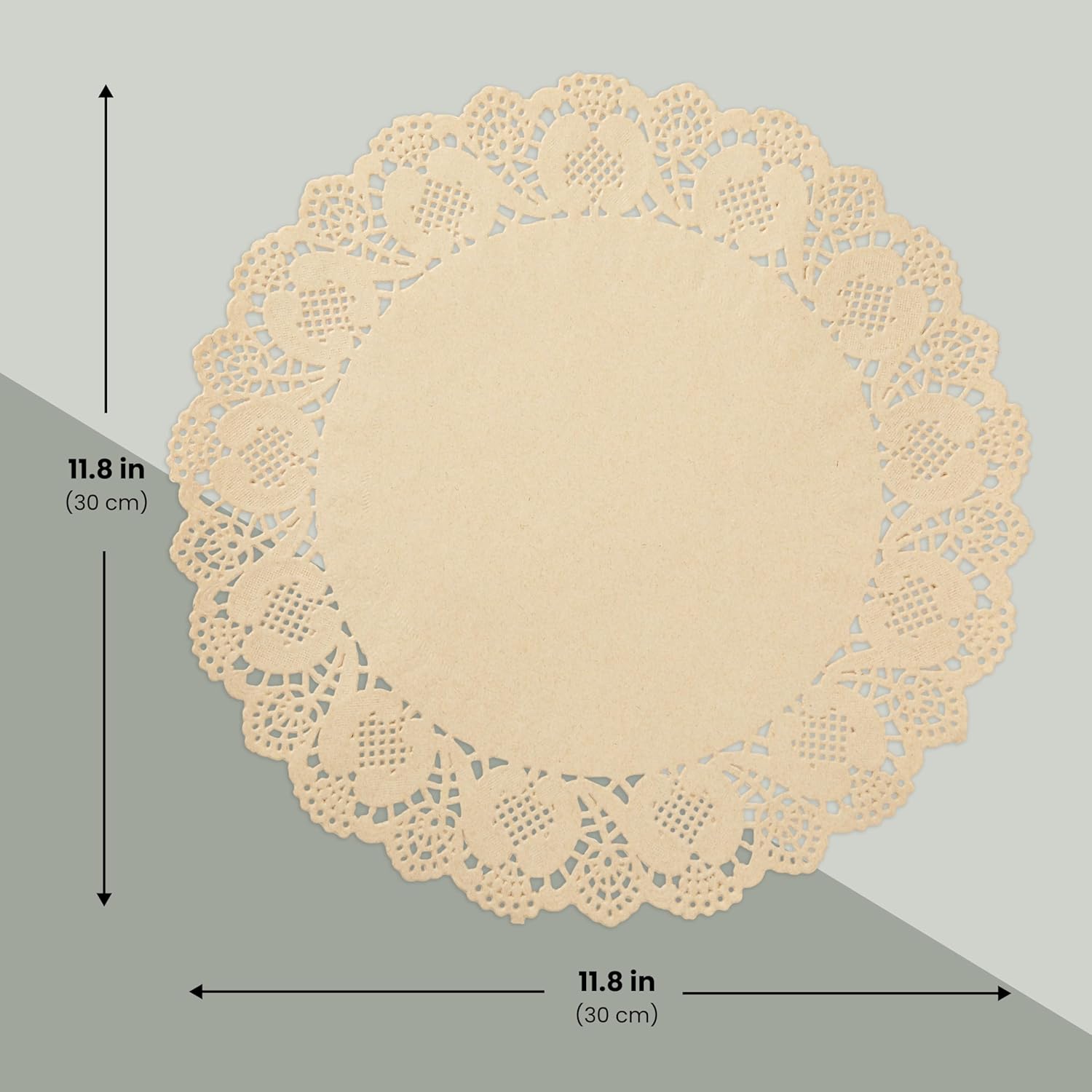 Paper Placemats - 12-Inch Round, Brown, 250 Count - Disposable Placemats & Lace Doilies - Paper Chargers for Dinner Plates - Tea Party Decorations & Wedding Table Decor - Image 8