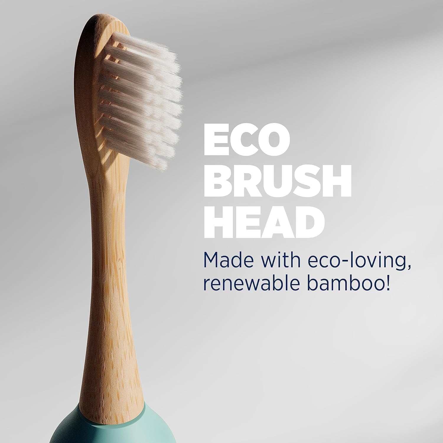Bamboo Replacement Heads 3 Pack - Exclusive to  Sonic Electric Toothbrush - Soft Bristle Bamboo Heads - Made with Eco Loving Renewable Bamboo - Image 3