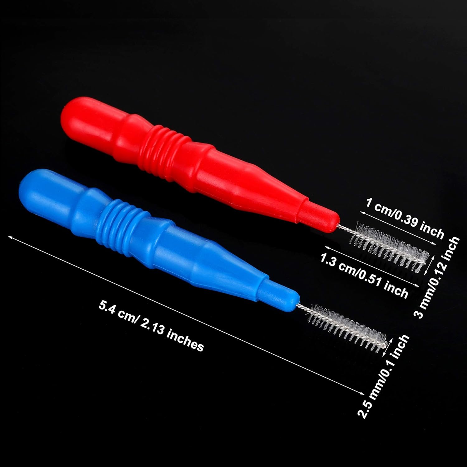 100 Pcs Braces Dental Brush Flosser for Cleaner Interdental Brush Toothpick Tooth Flossing Head Oral Dental Toothpick Cleaners Cleaning Tool(Red and Blue) - Image 2