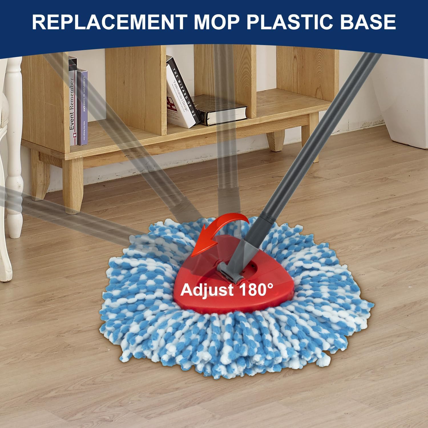 Spin Mop Replacement Head Base Compatible with Oceda EasyWring 1-Tank System Mop Rotating Triangle Mop Head Cover Replacement Rotating Mop Base Plastic Base for Spin Mop Accessories - Image 6