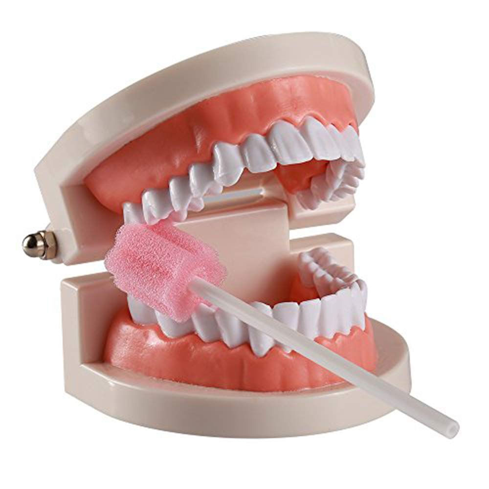 100PCS Disposable Mouth Swabs Sponge - Unflavored, Sterile Oral Swabs Dental Swabsticks for Mouth Cleaning - Image 4
