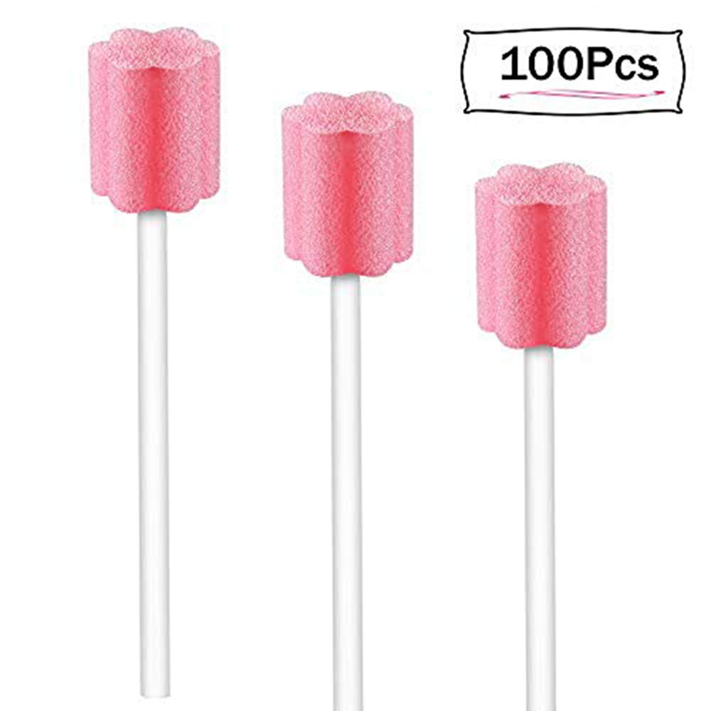 100PCS Disposable Mouth Swabs Sponge - Unflavored, Sterile Oral Swabs Dental Swabsticks for Mouth Cleaning - Image 7