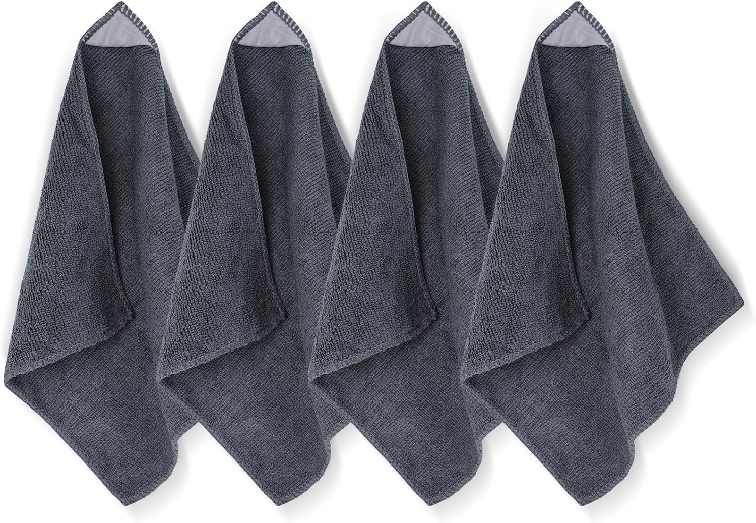 4 Pack Magnetic Microfiber Cleaning Cloth, Dry Erase Erasers Cleaner for Whiteboards, Blackboards, Chalkboards, Glassboards, Home, Office, School, Gray, 10'' x 9.25'' - Image 1