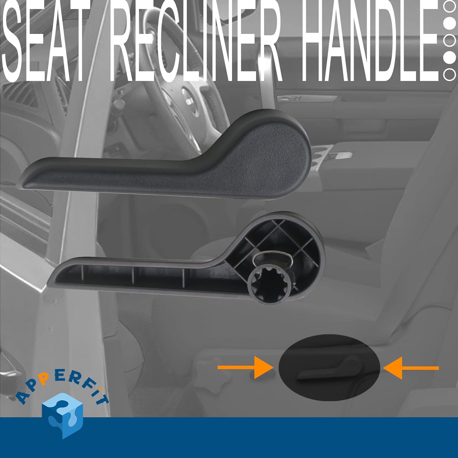 Seat Recliner Handle Lever Front Left+Right Side Compatible with 2007-2013 Chevy Chevrolet Avalanche Silverado Suburban, GMC Sierra Yukon Replaces 15232598 15232594 - Image 2