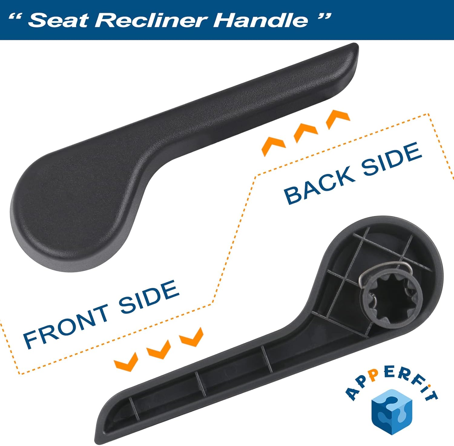 Seat Recliner Handle Lever Front Left+Right Side Compatible with 2007-2013 Chevy Chevrolet Avalanche Silverado Suburban, GMC Sierra Yukon Replaces 15232598 15232594 - Image 4