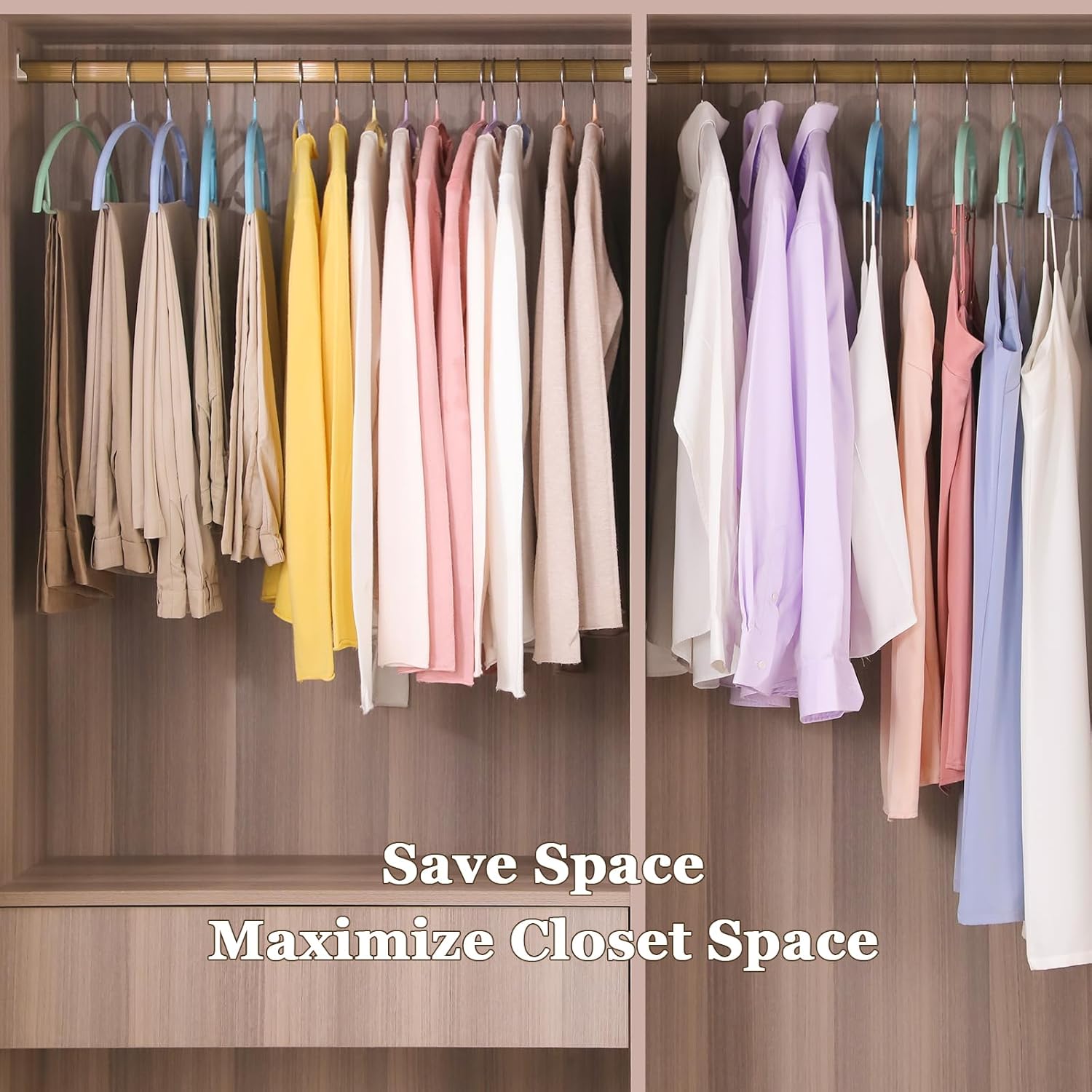 Clothes Hanger 14 Pack, Sweater Hangers No Shoulder Bump, 16.5 inch Wide Heavy Duty Coat Hangers for Closet, Non Slip PVC-Coating Metal Hangers for Sweaters,Suits,Dresses,Jackets,Pants,Shirt - Image 7