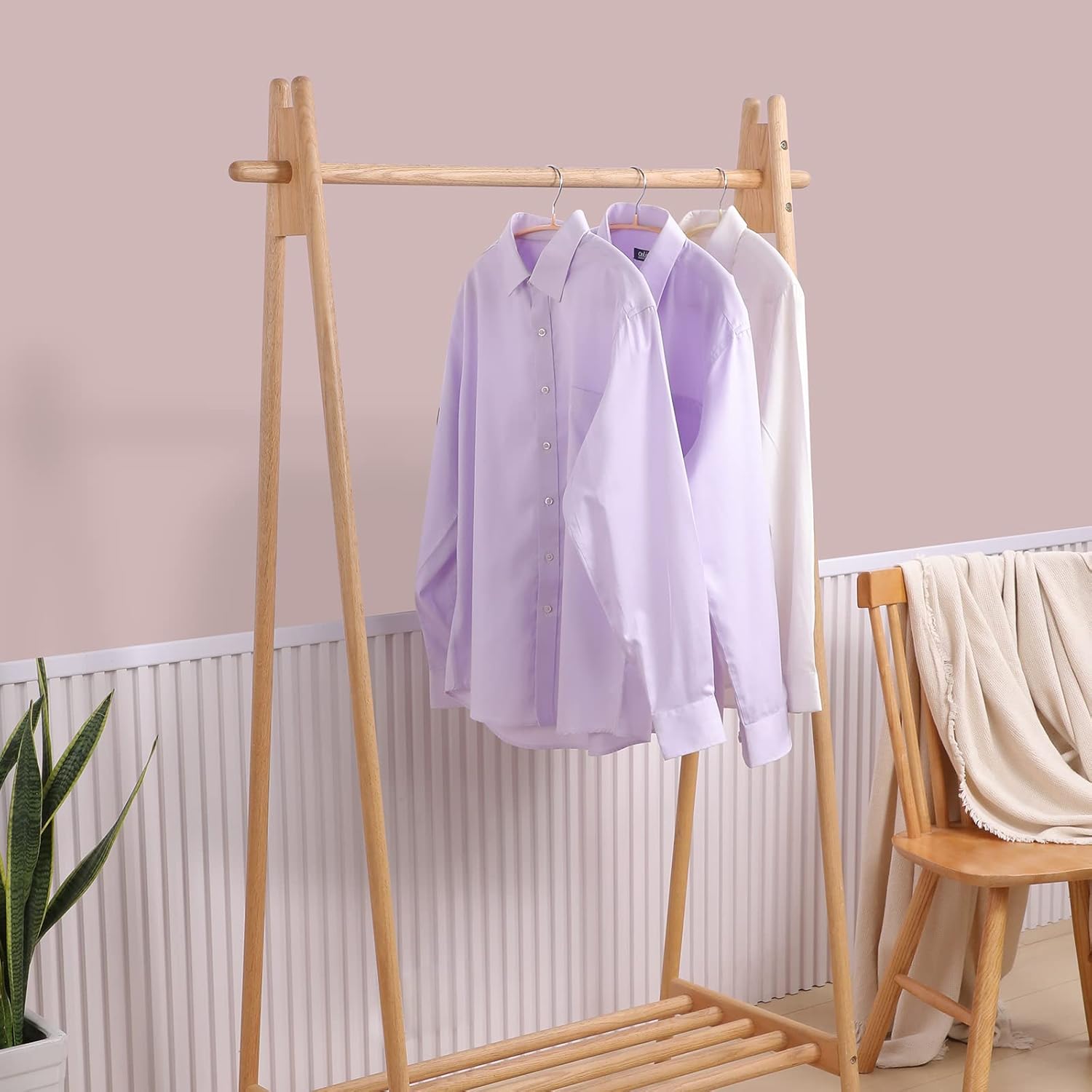 Clothes Hanger 14 Pack, Sweater Hangers No Shoulder Bump, 16.5 inch Wide Heavy Duty Coat Hangers for Closet, Non Slip PVC-Coating Metal Hangers for Sweaters,Suits,Dresses,Jackets,Pants,Shirt - Image 8