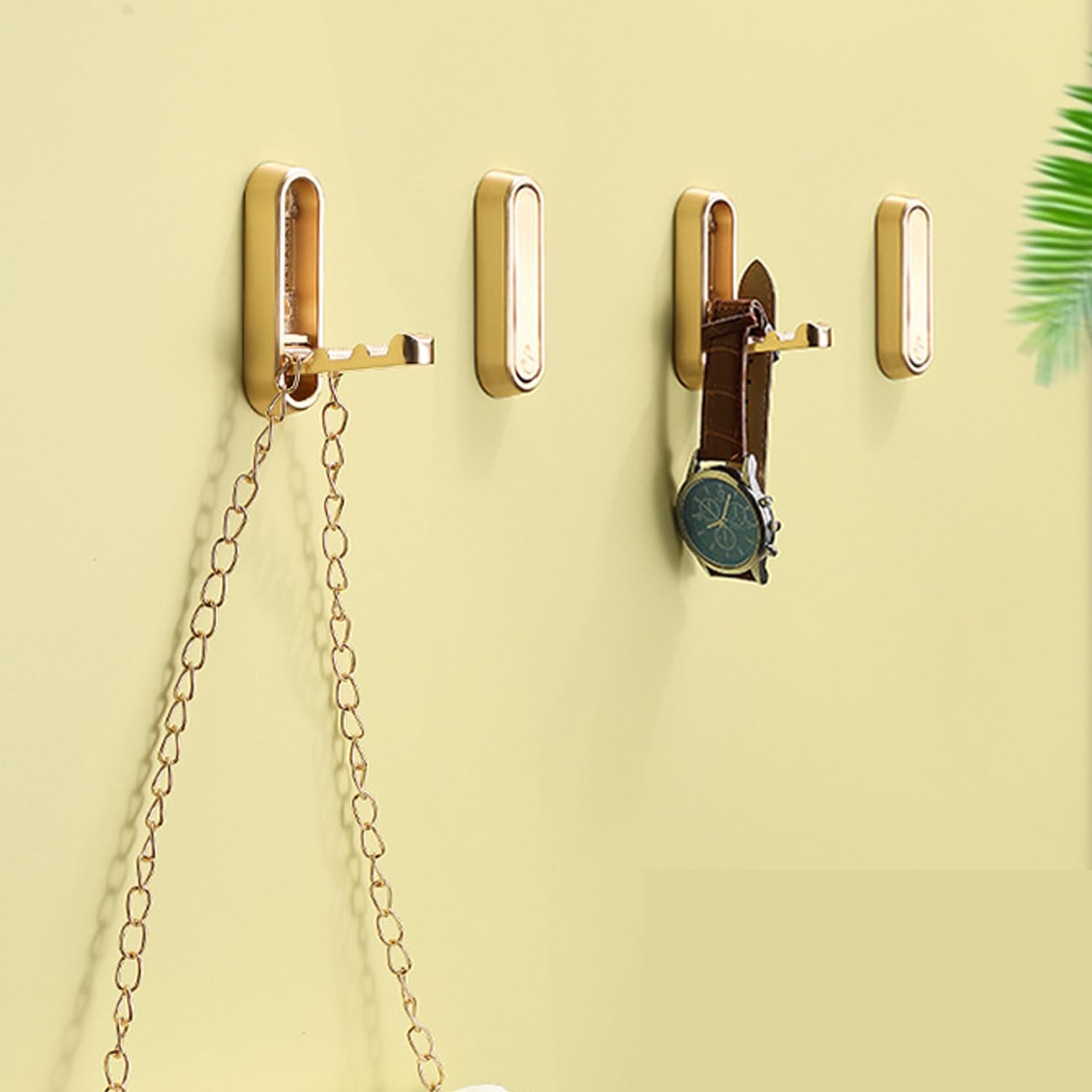 4PCS Folding Coat Hooks, Heavy Duty Wall Hooks Made of Zinc Alloy, Foldable Gold Wall Hooks for Hanging Coats, Scarves, Hats, Bathrobes, Keys, Bags (Gold) - Image 3