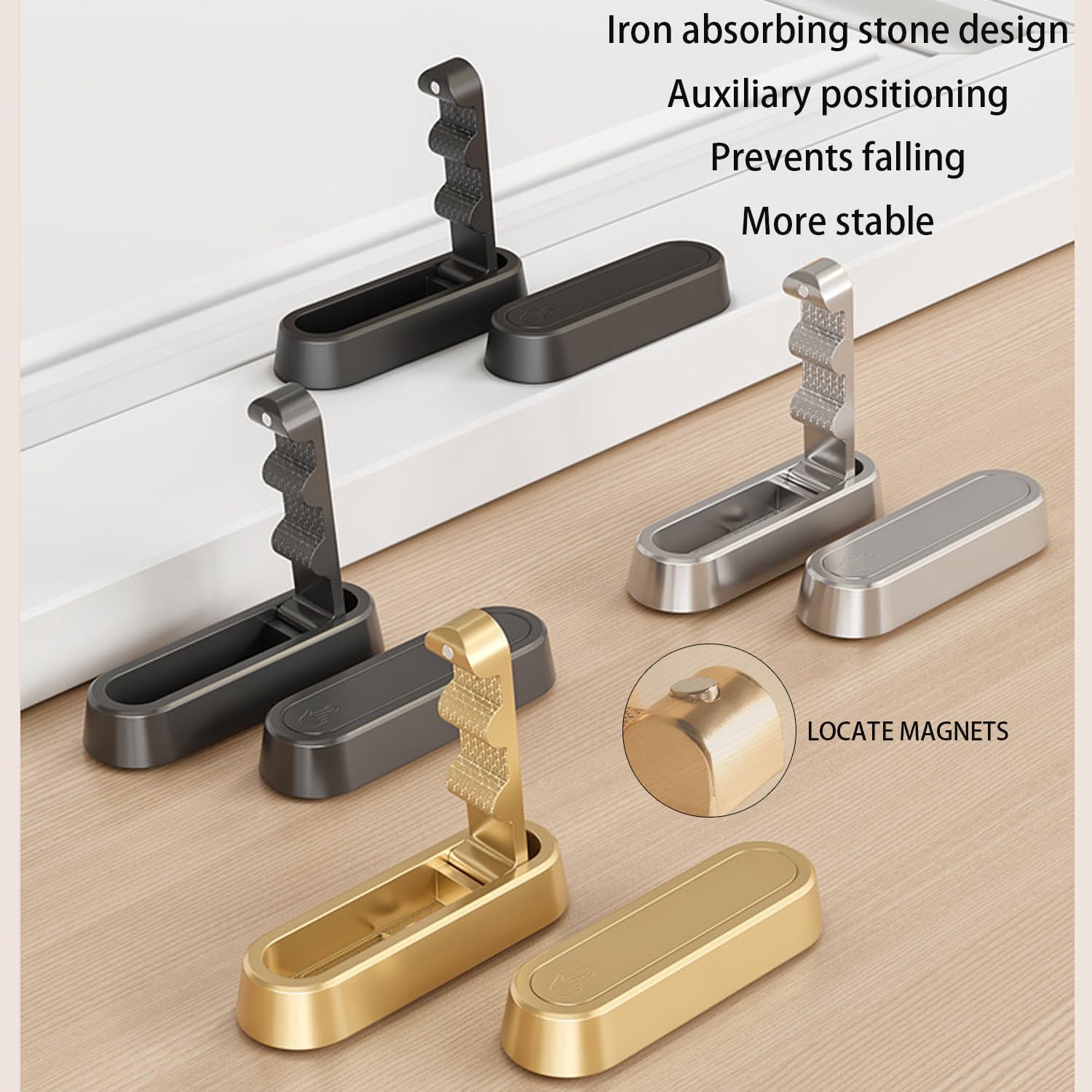 4PCS Folding Coat Hooks, Heavy Duty Wall Hooks Made of Zinc Alloy, Foldable Gold Wall Hooks for Hanging Coats, Scarves, Hats, Bathrobes, Keys, Bags (Gold) - Image 4