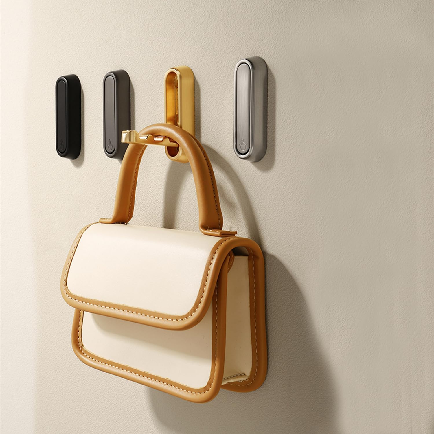 4PCS Folding Coat Hooks, Heavy Duty Wall Hooks Made of Zinc Alloy, Foldable Gold Wall Hooks for Hanging Coats, Scarves, Hats, Bathrobes, Keys, Bags (Gold) - Image 6