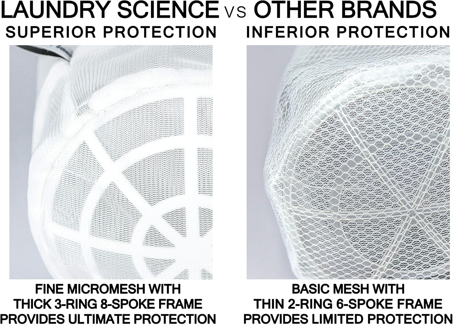 Premium Bra Wash Bag – Set of 3 Mesh Lingerie Laundry Bags for Delicates – Protects Bras, Underwear & Intimates in Washing Machine – Durable Zipper Closure – Regular Size - Image 2